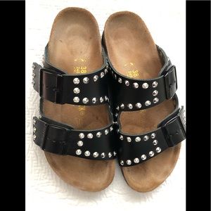 RARE!!! Ltd Ed leather, studded Birkenstock's 38